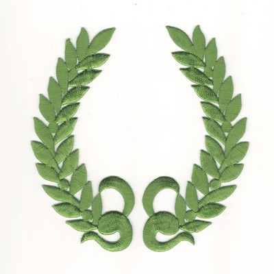5'' Green Laurel Wreath Patch Olive Branch Crest Embroidery