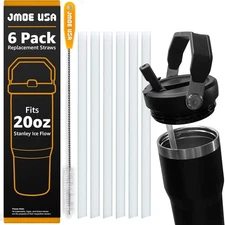 20oz Replacement Straws for Stanley IceFlow 1.0 Tumbler with Flip Straw - 6 Pack