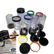 Magic Bullet Parts Blender Cups Rings Shaker Lid Replacement Extras Lot