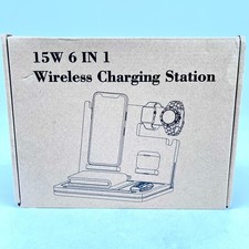 Alltripal Bamboo 15W 6 in 1 Wireless Charging Station Model SY-6929