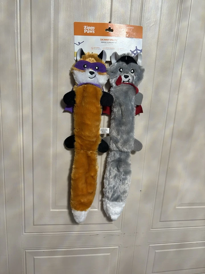 Zippy Paws 18”   2-Pack Skinny Peltz Cats Dog Toys NEW  With 3 Squeakers. - Image 3 of 4