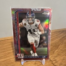 2025 Topps Chrome Pigskin Micah McFadden #232 New York Giants