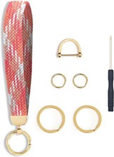 featuring 4 key rings and a D-ring., elastic key chain, Key chain wrist strap