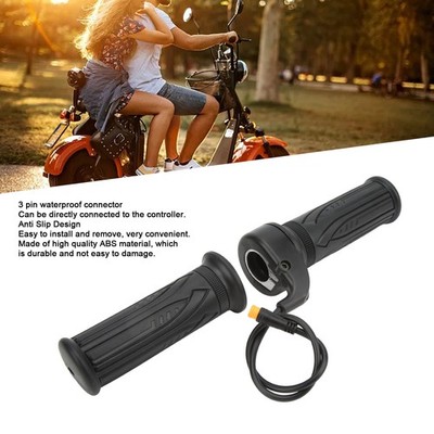 3-Pin Waterproof Throttle Handle 22.2mm 12V-72V for E-Bike Scooter Motorcycle