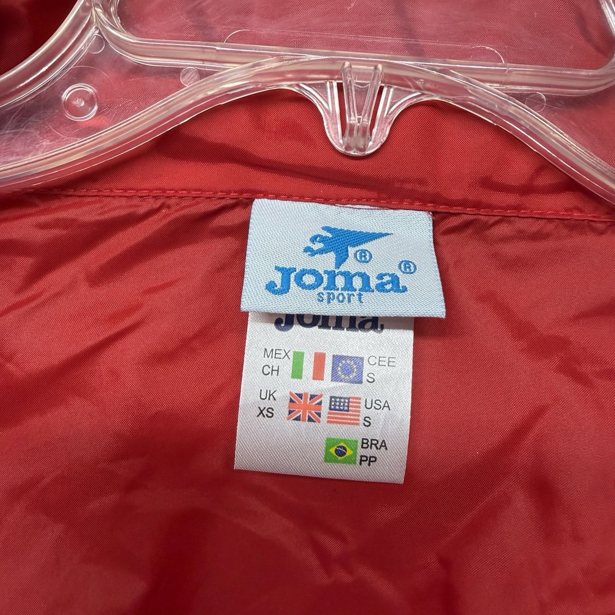 Xelaju MC Joma sport rain Hoodie jacket Mens Small Red Guatemala