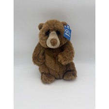 Applause Lou Rankin Friends Brown Grizzly Bear Plush Stuffed Animal 12 inch NWT