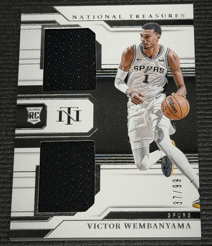 2023 National Treasures Victor Wembanyama RC Rookie Dual Patch /99 RD-VIC Clean