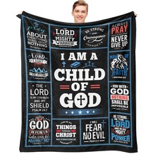 Baptism Christening Christian Religious Inspirational Throw Blanket 60"x50"