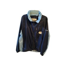 Vtg Columbia Men XL UNC Tar Heels Full-Zip Packable Windbreaker Jacket/Hood Y2K