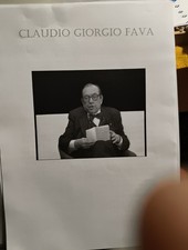 AUTOGRAFO ORIGINALE CLAUDIO GIORGIO FAVA GIORNALISTA  Aut5/246