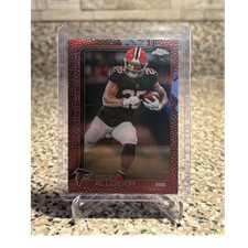 Topps Chrome Tyler Allgeier Atlanta Falcons NFL 2025 Leather Refractor