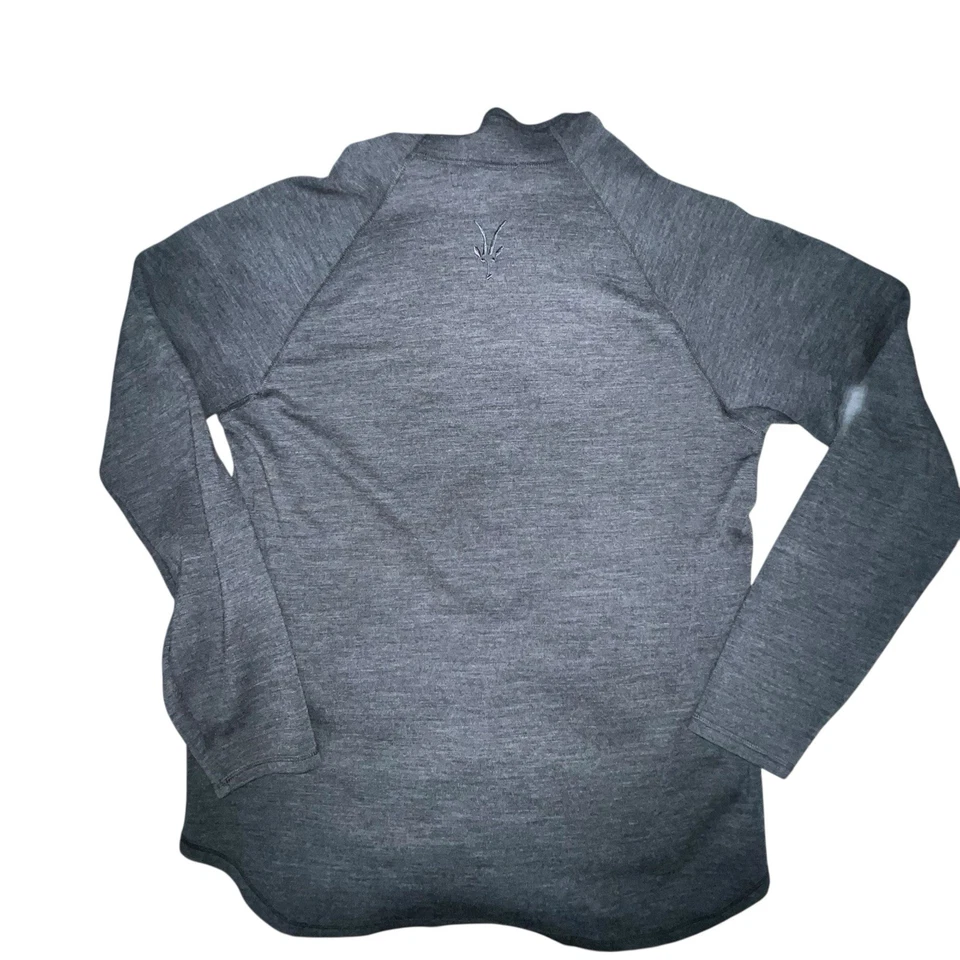IBEX 1/2 Zip Sweater Mens XL 100% Merino Wool Heather Gray Pullover USA Made - Image 3 of 4
