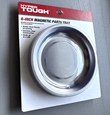 Hyper Tough 6" Round Stainless Steel Magnetic Tray No scratch Base Holds 4lbs