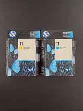 HP 11 Cyan And Yellow Ink Cartridges OEM New Sealed Expired 2012