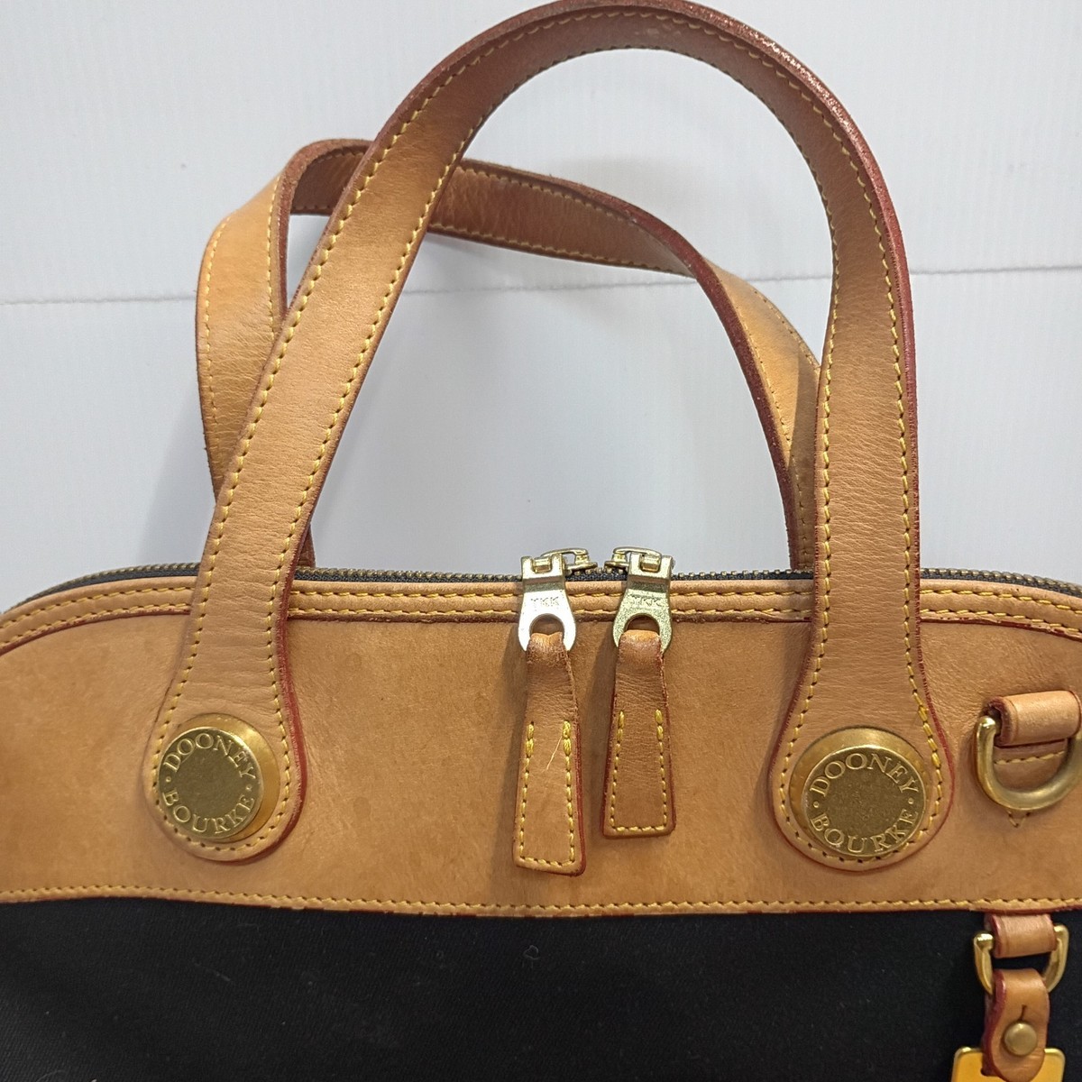 Vintage Authentic Dooney & Bourke Canvas Cabriolet Domed Satchel