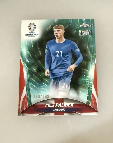 Cole Palmer [Aqua Wave Refractor] #88 2024 Topps Chrome UEFA Euro card