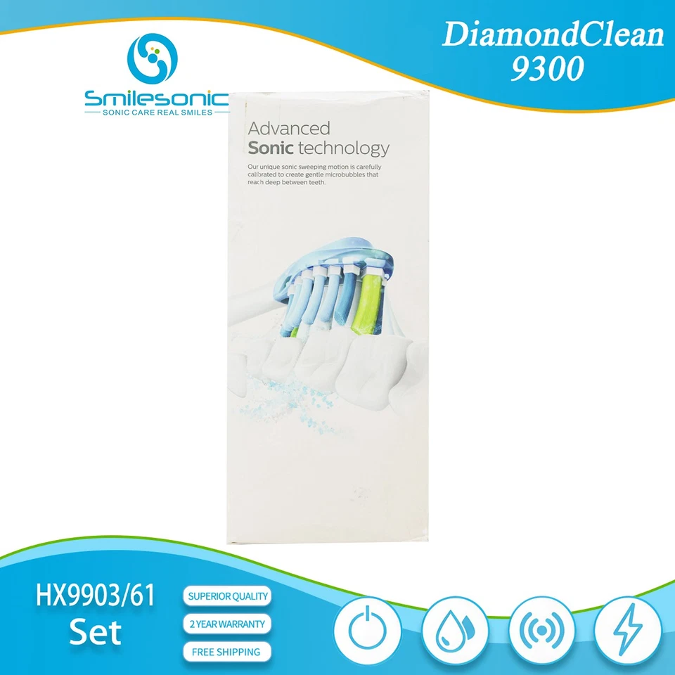 Juego de cepillos de dientes Philips Sonicare DiamondClean Smart 9300 HX992R HX9903/61 dorado Foto 2 de 4