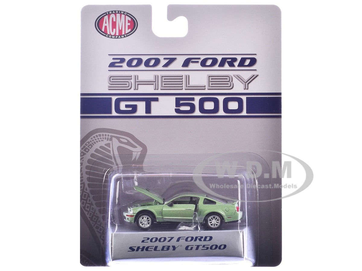 2007 FORD SHELBY GT500 LIME GREEN 1/64 DIECAST MODEL CAR BY ACME