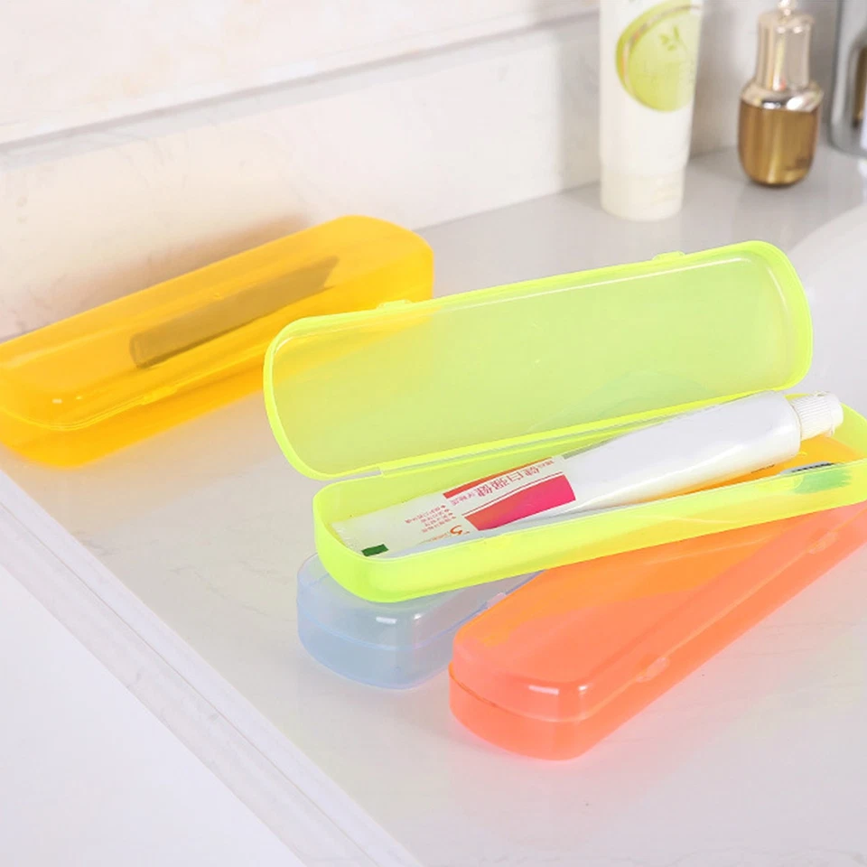4 x Toothbrush Case Travel Cover ~ Plastic Holder, Family Pack, Brushes Holidays - Image 4 of 4