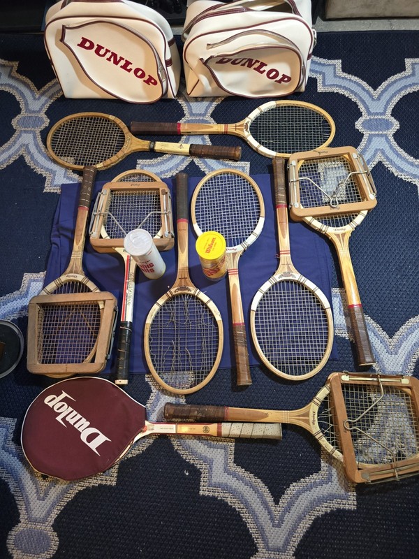 Tennis Rackets - Dunlop and Various models 10 (ten) plus bags and accersories
