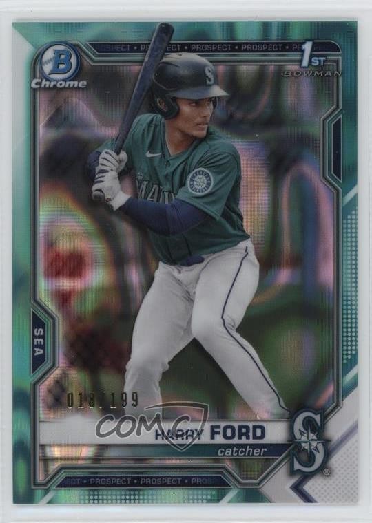 2021 Bowman Draft Chrome Aqua Lava Refractor 18/199 Harry Ford #BDC-1 09gj