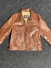 VINTAGE 1970s made in USA schott leather jacket size 38 in amazing condition