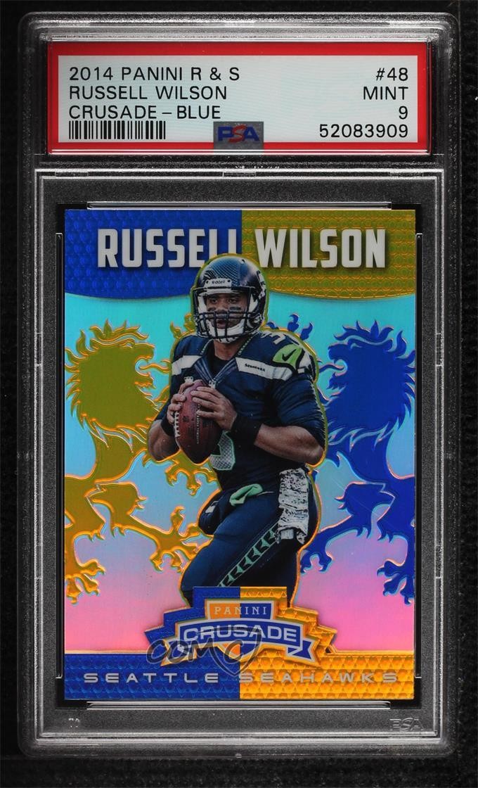 2014 Panini PANINI ROOKIES & STARS CRUSADE BLUE #48 Russell Wilson front