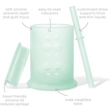 Silicone Training Cup with Straw Lid Babies Water Cup