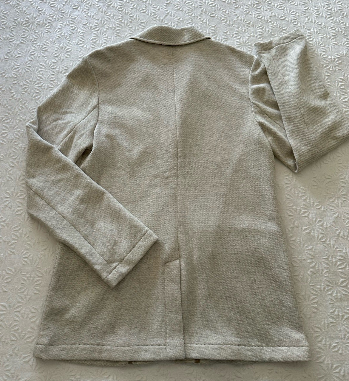 FAHERTY Inlet Knit Sweater Blazer Light Oatmeal Melange WOS2507 Retail $198