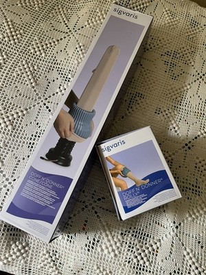 Doff N Donner Anziehhilfe mit Cone im Set, Kompressionsstrumpf An- Ausziehhilfe