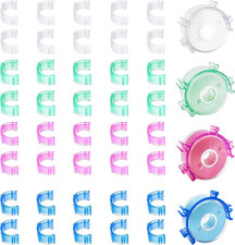 40 Pcs Sewing Bobbin Clips, Small Plastic Bobbin Holder Clips for Thread Spool O