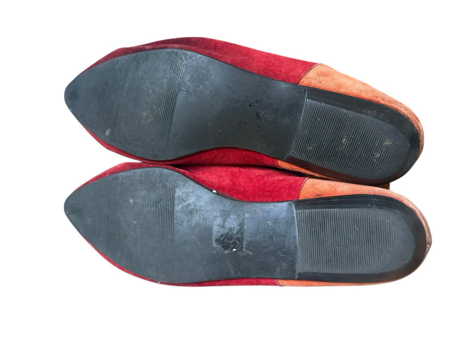 Patchwork Suede Boots Wild Pair Leather Size 10B … - image 9