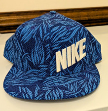 Nike Mens Snapback Hat Blue Floral Tropical P...
