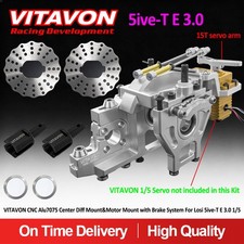 VITAVON Center Diff Mount Motor Mount with Brake System For Losi 5ive-T E 3.0