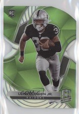 2020 Panini Spectra Rookies Neon Green Prizm Die-Cut 22/30 Lynn Bowden Jr ni4