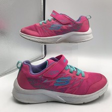 Skechers Microspec Bold Delight 302468L-HTPK Girls 4 Running Shoes Pink Sneaker