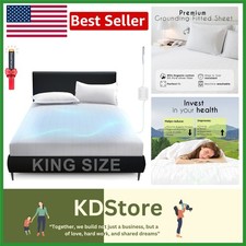 King Size Silver Fiber Organic Cotton Fitted Grounding Sheet