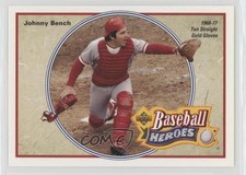 1992 Upper Deck Baseball Heroes and Joe Morgan Johnny Bench #38 HOF f7j