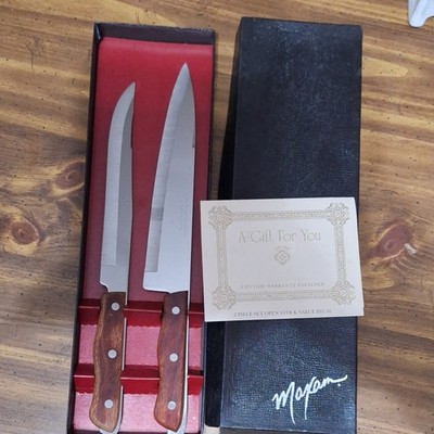 Maxam Imperial Dura-Bond 2-Pc Carving & Slicing Knife Set 11in Wood Handle