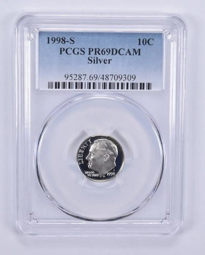 1998-S Roosevelt Dime Silver PR69 DCAM PCGS Blue Label *2259