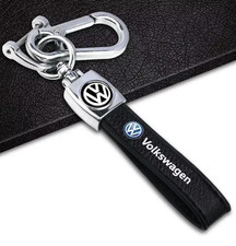 Schlüsselanhänger für Volkswagen, Leder, Schwarz