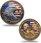 America 250 Commemorative Coin Eagle Statue Liberty Bell Collectible