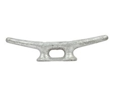 Seachoice 30620 Gray Galvanized Iron Open Base Dock Cleat 10 Lx1-1/4 Center in.