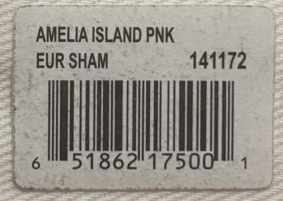 Tommy Hilfiger Isla Amelia Rosa Falsa Europea 100% Algodón Nuevo 2001 ¡RARO! Foto 2 de 4