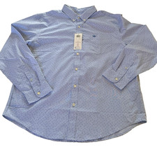 Dockers Men's Classic Fit Long Sleeve Signature Comfort Flex Shirt XL Blue NWT