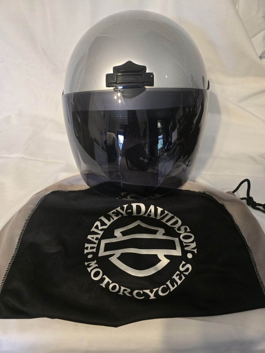 Harley Davidson ジェットヘルメット シルバー Harley Davidson Jet II 2 Silver Motorcycle Riding Helmet Adult