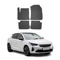 Omac Gummi FußMatten FüR Opel E-Corsa 2019-2026 Automatten Gummi Schwarz 4Tlg