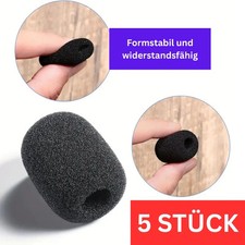 5x Mikrofon-Popschutz aus Schaumstoff Headset, Lavalier, Motorradhelm, Funkgerät