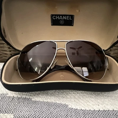 CHANEL Pilot Brown Sunglasses for Women for sale | eBay display picture 1