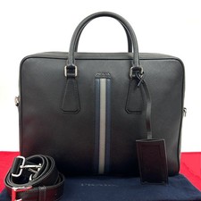 Prada Saffiano 2Way Handbag Women Black One Size